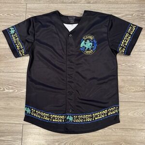 Electric Forest 2024 Festival Jersey Shirt Medium Black EDM Rave Psychedelic